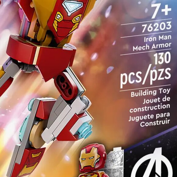 Brand New Lego Marvel Iron Man Mech Armor 76203 Building Kit - Picture 2 of 8